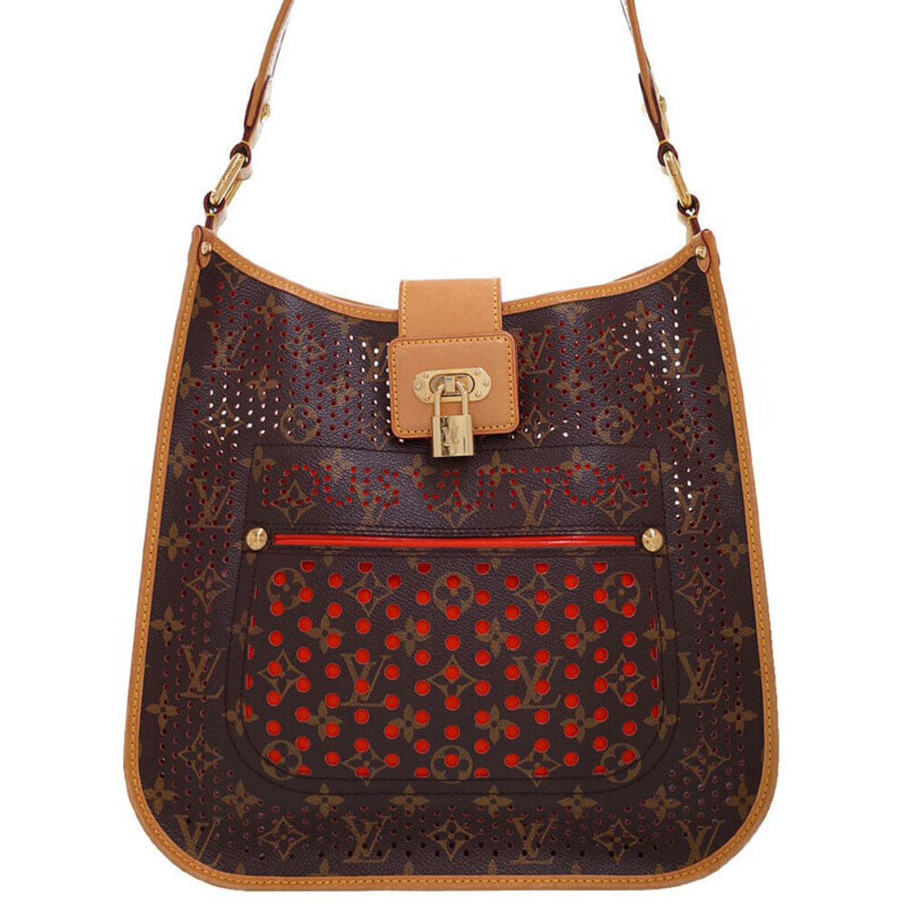 Louis Vuitton Monogram Leather Brown Perforated Musette Shoulder Bag
